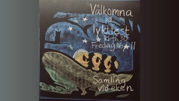 St martins lyktfest ritning på svarta tavlan
